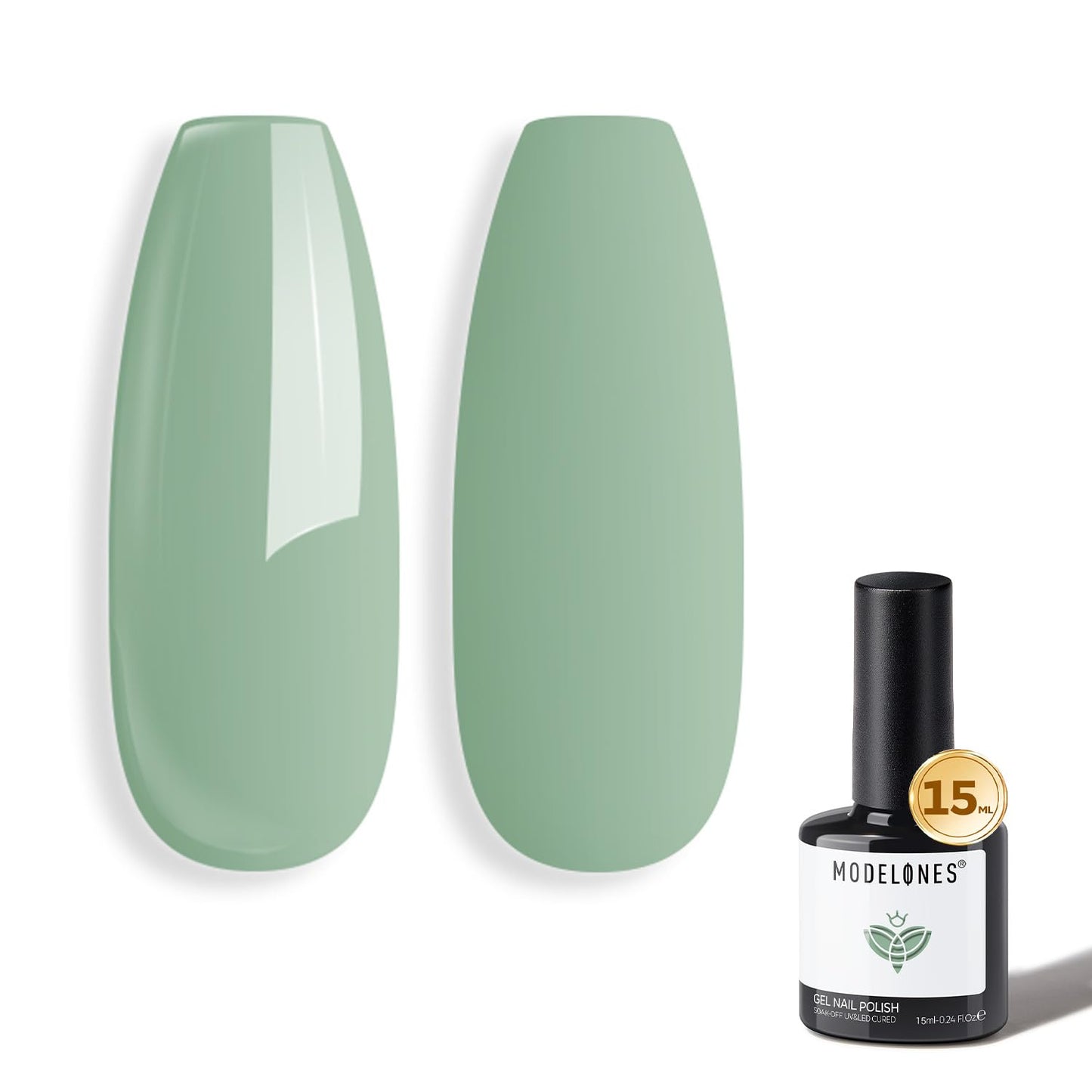 Modelones Black Gel Nail Polish - High Gloss Soak Off 15ml | DIY Manicure at Home