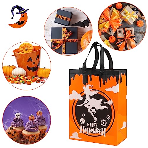 CCINEE 12PCS Large Halloween Tote Bags - Reusable Trick or Treat Bags