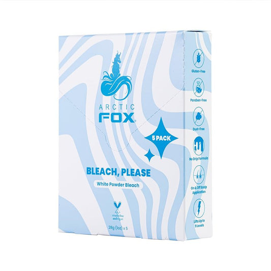 Arctic Fox Bleach Please Hair Lightener - Vegan, Cruelty-Free, Dust-Free, Fast-Acting - 5 Pack, 1 oz Each