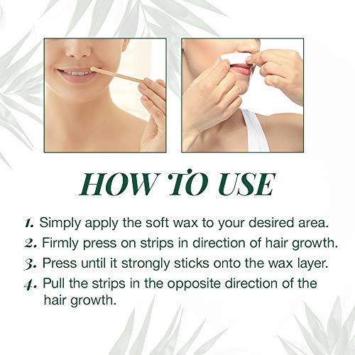 Clean + Easy Non-Woven Wax Strips for Facial Hair Removal - 100 Count