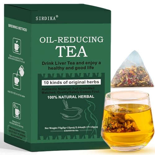 Oil Flush Herbal Tea - 10 Herbal Ingredients for Liver Detox, 15 Bags