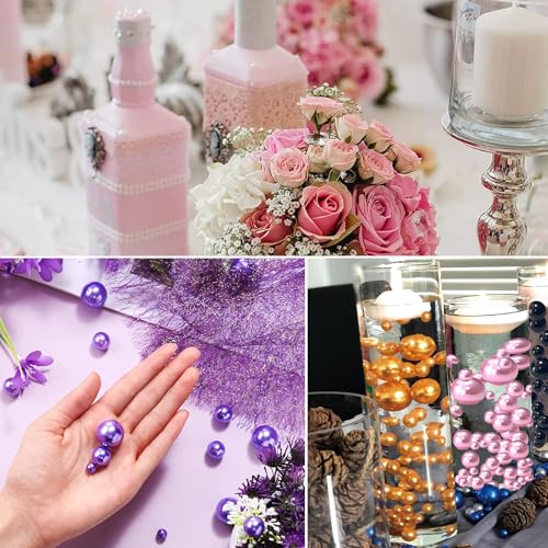 100PCS Creamy White No-Hole Pearl Beads for Vase Fillers & Decor