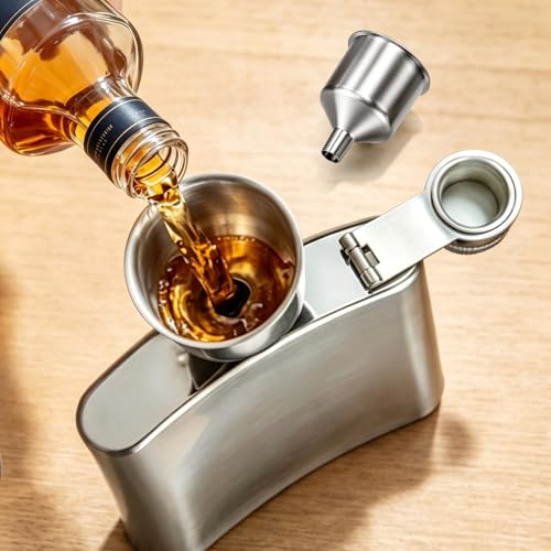 Lunexira 2-Piece Stainless Steel Funnel Set for Easy Pouring