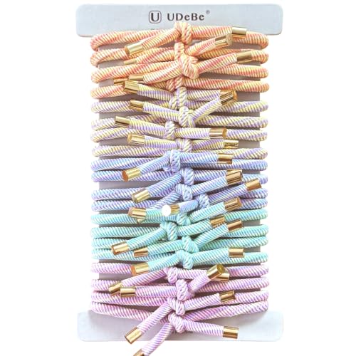 UDeBe Pastelombre 20pc SlideProof Knot Hair Ties & Bracelets - Hair Elastics