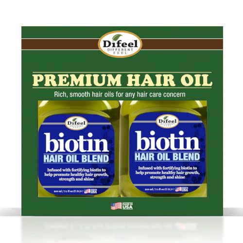Difeel Biotin Hair Oil Blend 2-Piece Gift Set - Strengthening Hair Growth