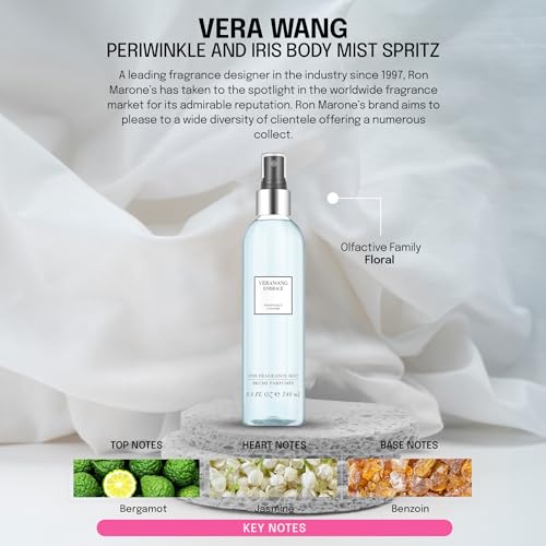 Vera Wang Embrace Periwinkle & Iris Body Mist Pack of 2 - Floral Fragrance, 8oz