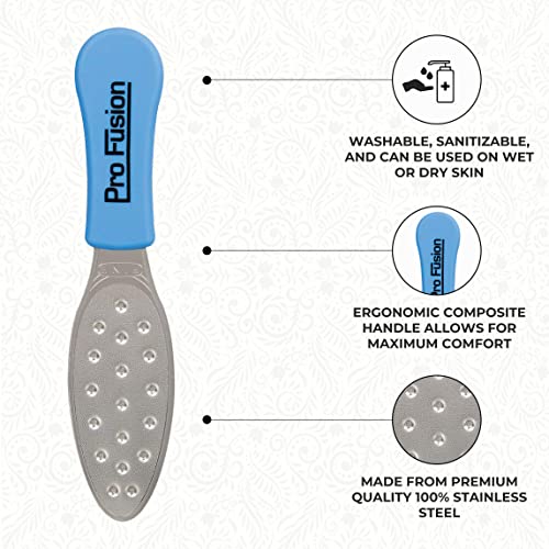Stainless Steel Pedicure Foot File Coarse & Fine Grit - Professional Callus Remover