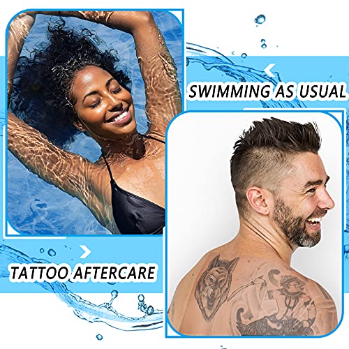Nuanchu Waterproof Tattoo Aftercare Bandage 36 Pack 5.5x7.5 Inches