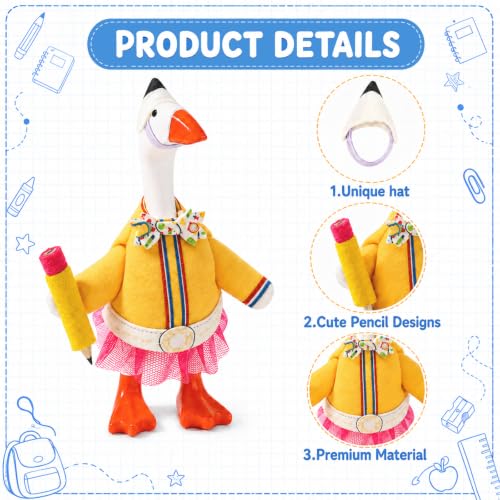 Back to School Goose Outfit for 7 Inch Desk Statues | Fun Teacher Decor