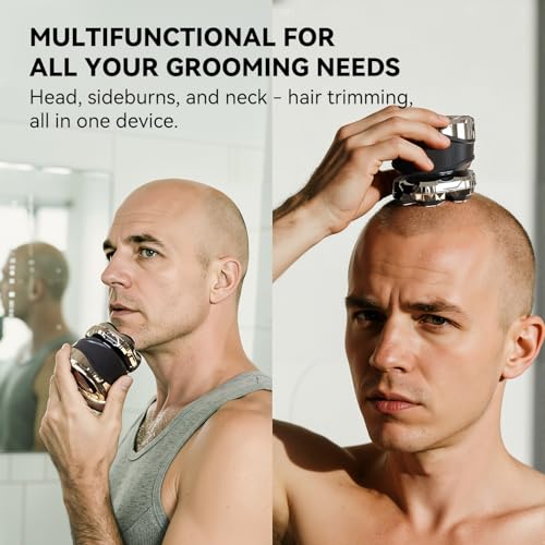Men's Electric Rotary Shavers Bald£¬2026 Upgrade 7D Floating Electric Shaver with LED Display, for Father's Day£¬Type-C Fast Charge, Magnetic Heads, Travel Case - Ideal Men's Grooming Gift