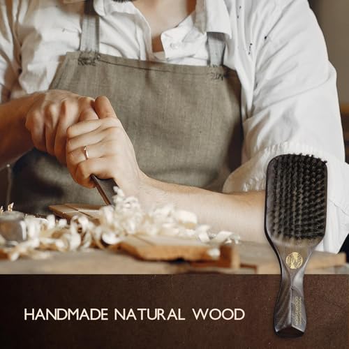Norsewood Boar Bristle Hair & Beard Brush for Shine & Detangling