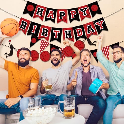 Basketball Birthday Party Decorations Set with Banner & Backdrop