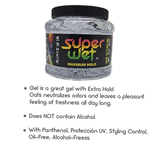 Super Clear Jumbo Hair Styling Gel - 2.2 lb for All-Day Hold