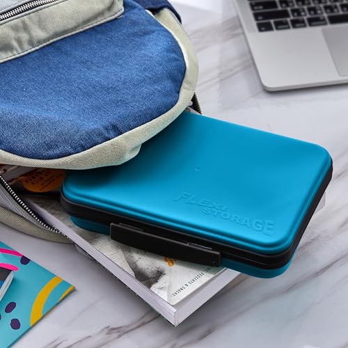 It's Academic Flexi Storage Pencil Box - Expandable Blue Organizer
