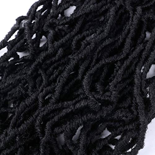 18 Inch Soft Locs Crochet Hair, 6 Packs Faux Locs for Black Women - 1B