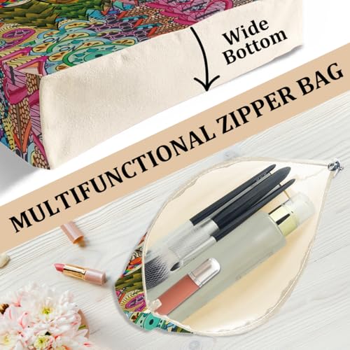 Camper Van 0921 Canvas Tote & Cosmetic Bag Set - Durable Beach Bag for Women