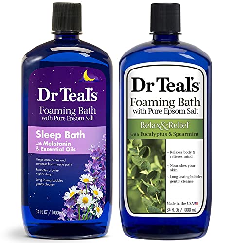Dr Teal's Foaming Bath Gift Set, Eucalyptus & Melatonin, 2 x 34oz