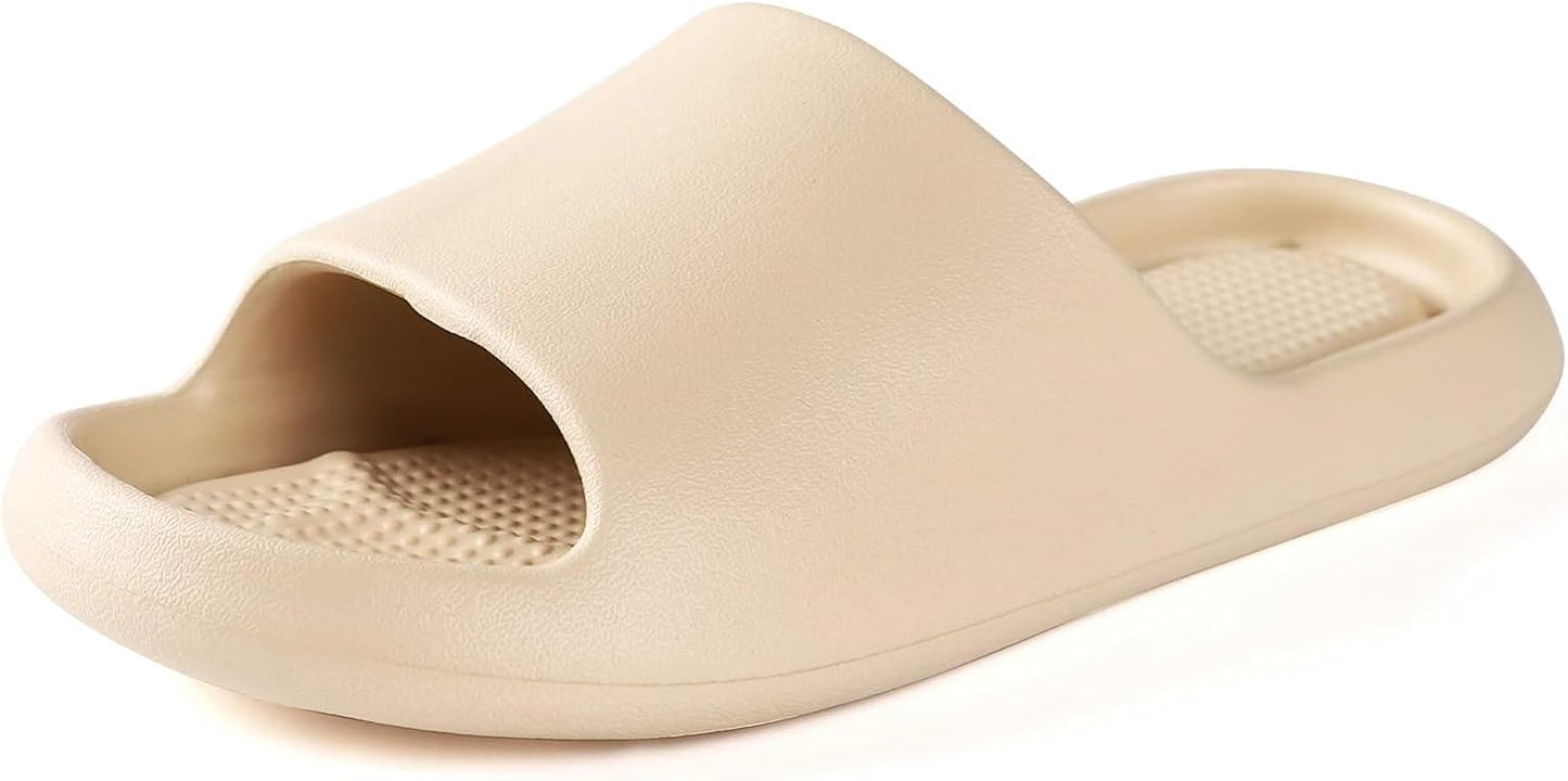 Arch Support Shower Shoes - Quick Drying Slide Sandals with Drain Holes | Soft Cushioned Anti-Slip Pool Slides for Comfort