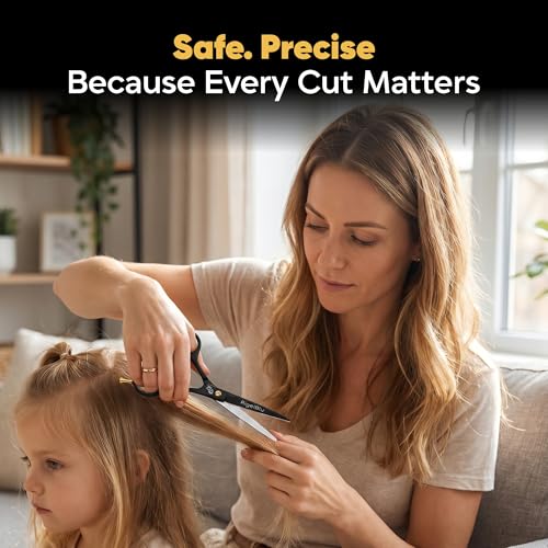 RIGELBLU 6.5 Inch Professional Hair Thinning & Cutting Shears Set - Salon & Home Use
