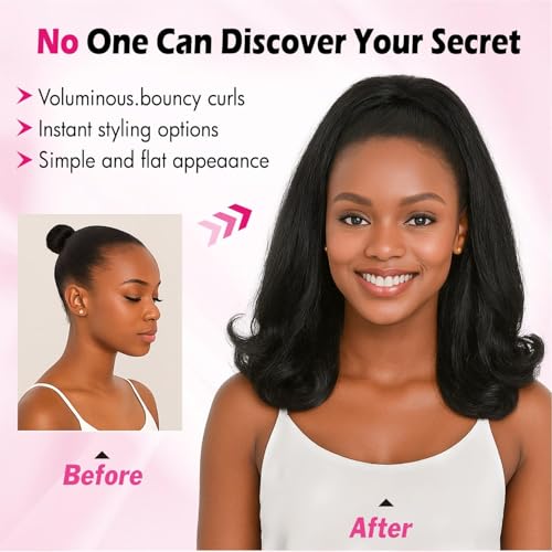 Yaki Straight Drawstring Ponytail Extension 14 Inch T1B/27 Mix