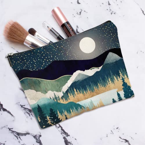 Forest Makeup Bag - Portable Cosmetic Pouch, 10x7 Inch