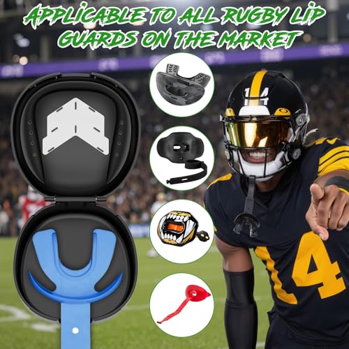 ARGOMAX Ventilated Mouth Guard Case with Carabiner Clip - Black & White