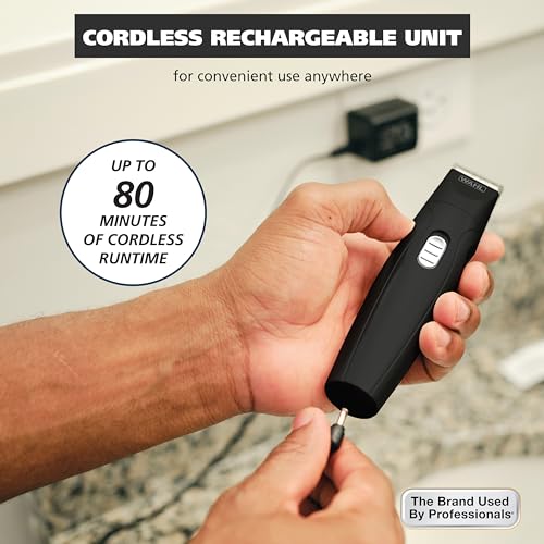Wahl All-in-One Cordless Rechargeable Electric Ear/Nose, Detail, and Beard Trimmer for Men ? Mustache, Ear & Nose Hair, and Light Detail Grooming - Model 9685-200