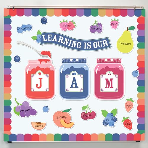 Carson Dellosa Farmers Market Learning Is Our Jam Bulletin Board Set - 47 Pieces
