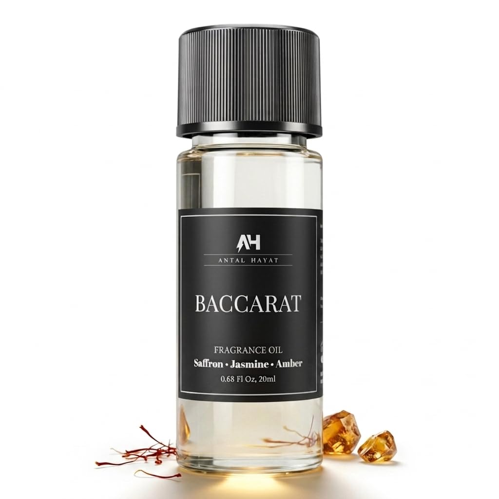 Baccarat Rouge Diffuser Oil 20ml – Hotel Scent for Home – Inspired by Baccarat Perfume – Aromatherapy Oil with Saffron, Jasmine & Oakmoss – Luxury Essential Oil Refill for Diffusers