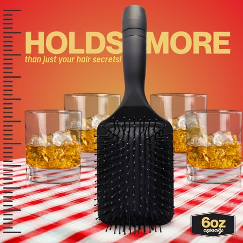 Smuggle Your Booze Hidden Hairbrush Flask - 6 oz Secret Alcohol Container