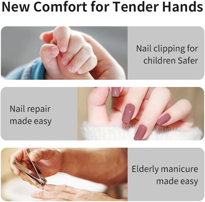 Electric Automatic Nail Clipper - 3-in-1 Fingernail & Toe Nail Trimmer with Light | Black