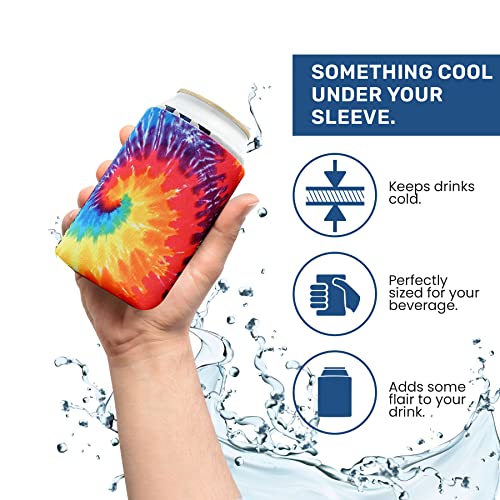 Neoprene Can Cooler Sleeve (6 Pack) - Insulated 12 Oz Beer Holder