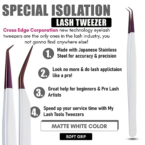 Cross Edge Lash Isolation Tweezers - Japanese Stainless Steel (CEC-JP/01)