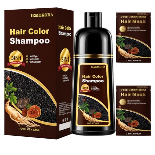 Yocisku Purple Hair Dye Shampoo - 3 in 1, Easy At-Home Color