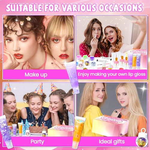 WhizToys 74PCS DIY Lip Gloss Making Kit - Complete Handmade Makeup Set