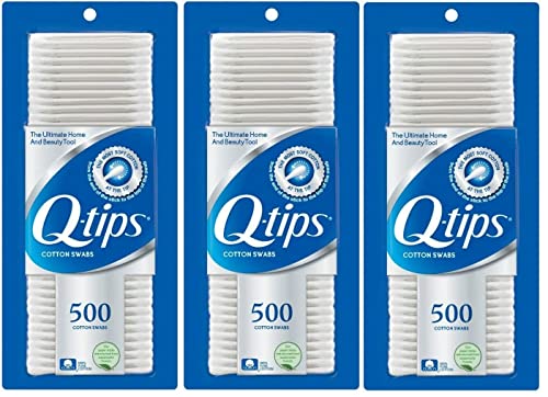Q-Tips Cotton Swabs 500 Count Pack of 3 - Gentle Care for Babies & Pets