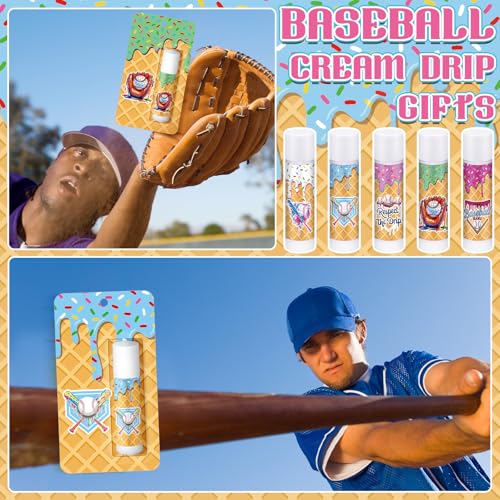 Loopeer Classic 30 Pcs Baseball Drip Lip Balm Party Favors