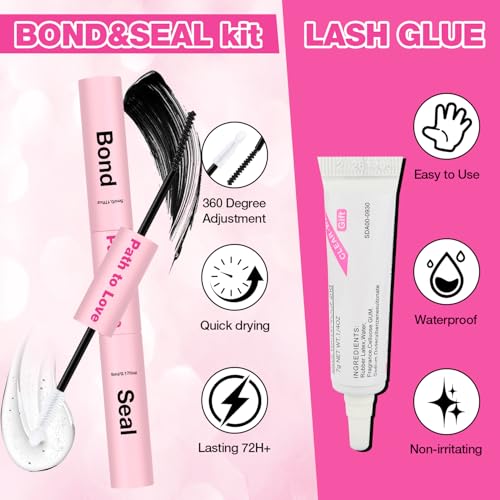 Professional Lash Cluster Glue Kit - 150H Waterproof Adhesive (3-Pack)