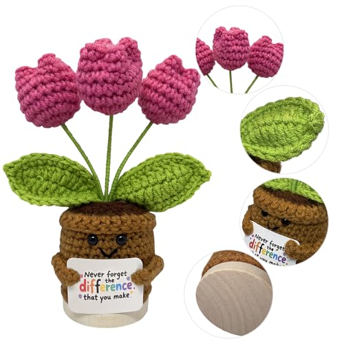 Handcrafted Purple Crochet Tulips - Thoughtful Gift for Women