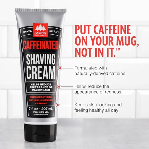 Caffeinated Shaving Cream with Shea Butter & Spearmint - 7 Oz