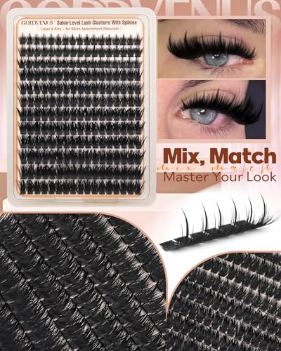 J-Manga Cluster with Spikes Eyelash Extensions Kit - 204 Pieces, 12-18mm