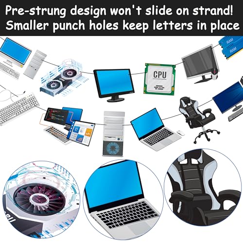3-Piece Computer-Themed Birthday Banner Set for Parties