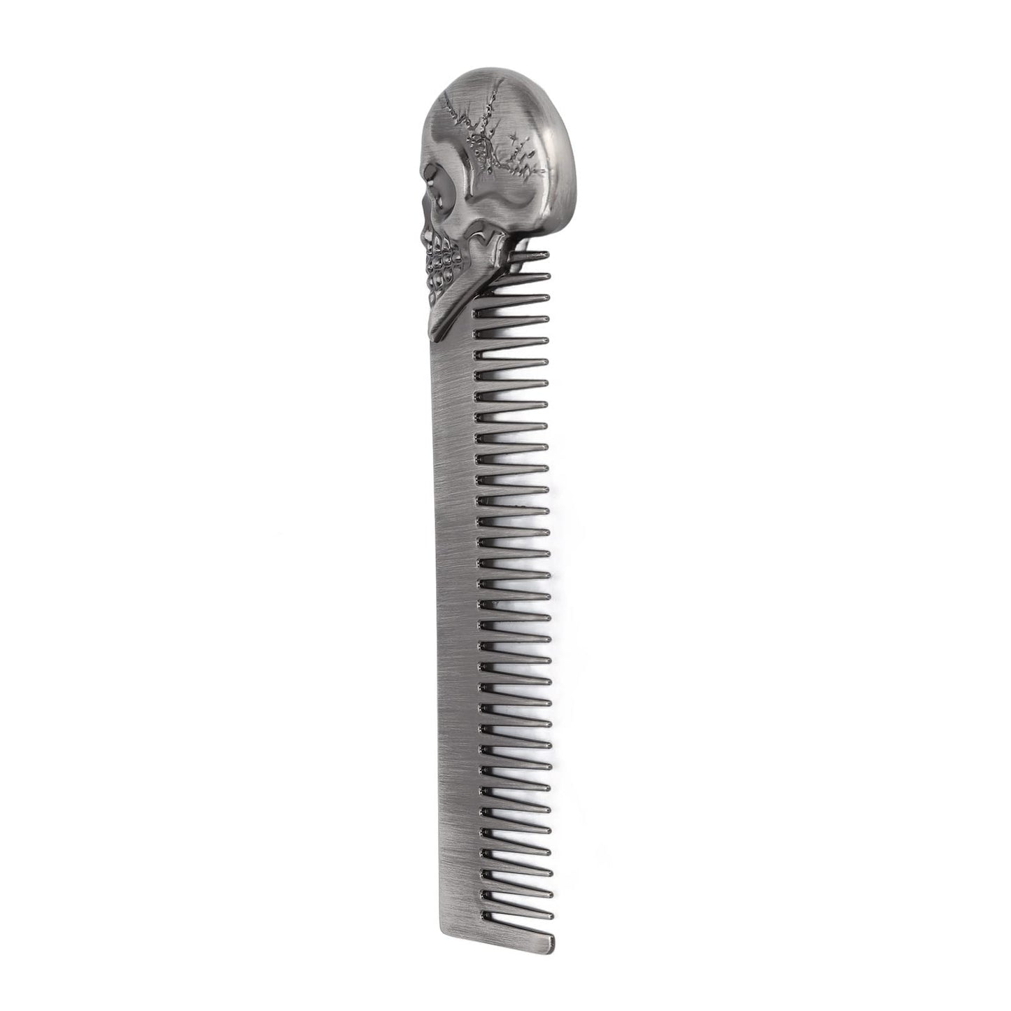 Haosie Pocket Beard Comb, 5.79in Skull Pattern Hair Comb for Men, Smooth Oil Hair Styling Travel Comb for Hair Beard Home Salon