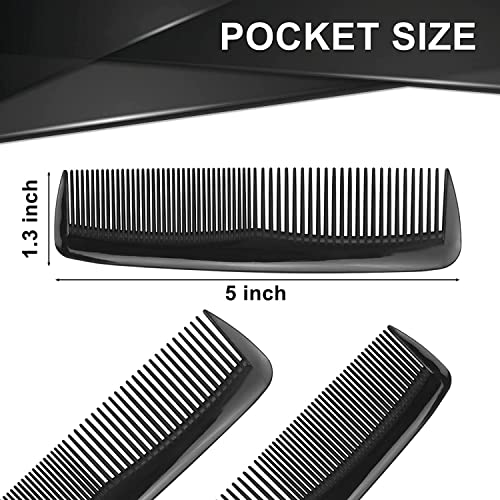 100 Pack Black Combs - Individually Wrapped, Dual-End Design