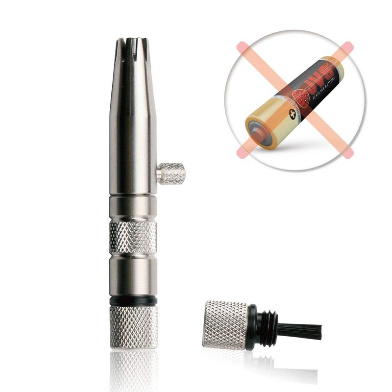 ROYAL [Made in Korea] Premium Manual Nose Hair Trimmer for Men Silver Bullet, Battery-Free, Stainless Steel Rotary Blade Grooming Tool, Waterproof, Safe & Painless with Patented Mechanism, ET-3