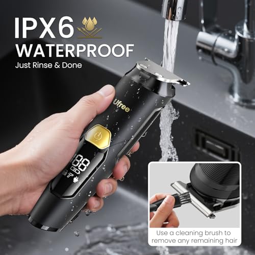 Ufree 3-in-1 Beard Trimmer & Grooming Kit - IPX6 Waterproof Electric Razor