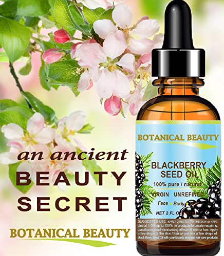 Botanical Beauty Blackberry Seed Oil 100% Pure, 0.5 Fl Oz - Anti-Aging & Moisturizing