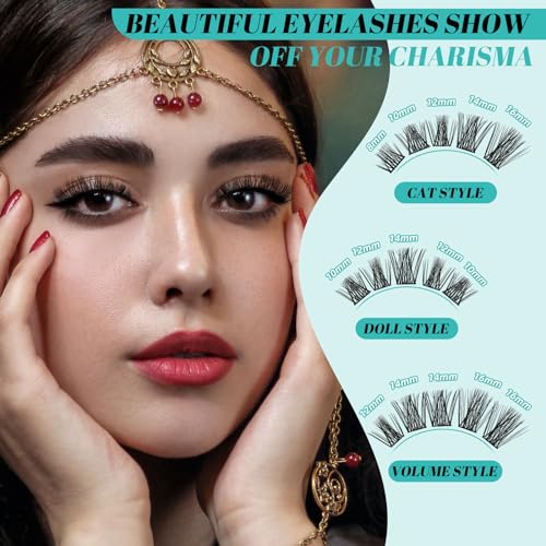 AMZGIRL 168pcs D Curl Cluster Eyelash Extensions Kit - Medusa
