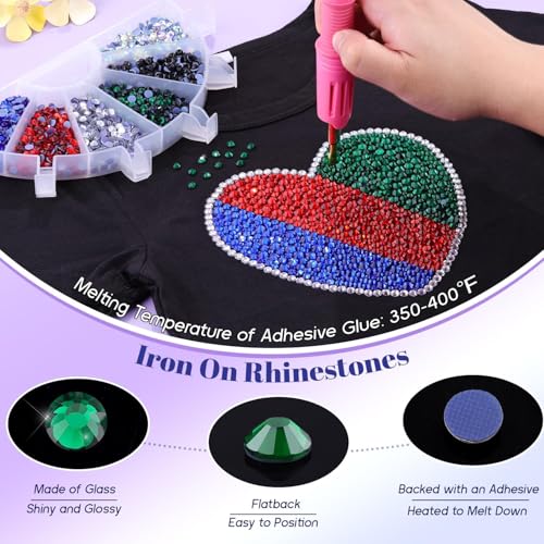 TINKRSTUFF Emerald Green SS20 Hotfix Rhinestones 5000pcs for Clothing & Crafts