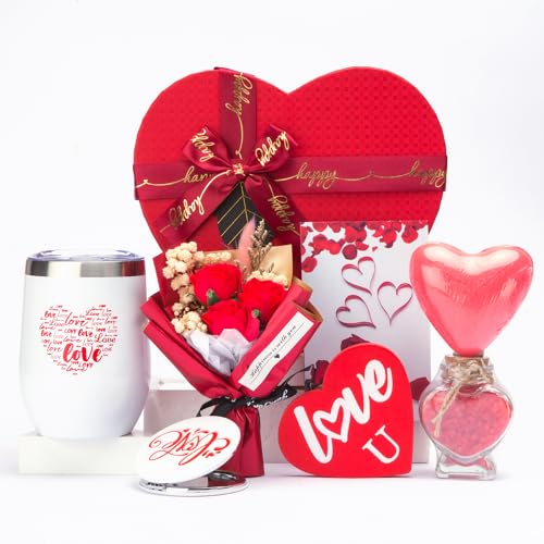 Luxury Self-Care Gift Set for Her - Includes Tumbler, Bath Bomb & Soap Rose